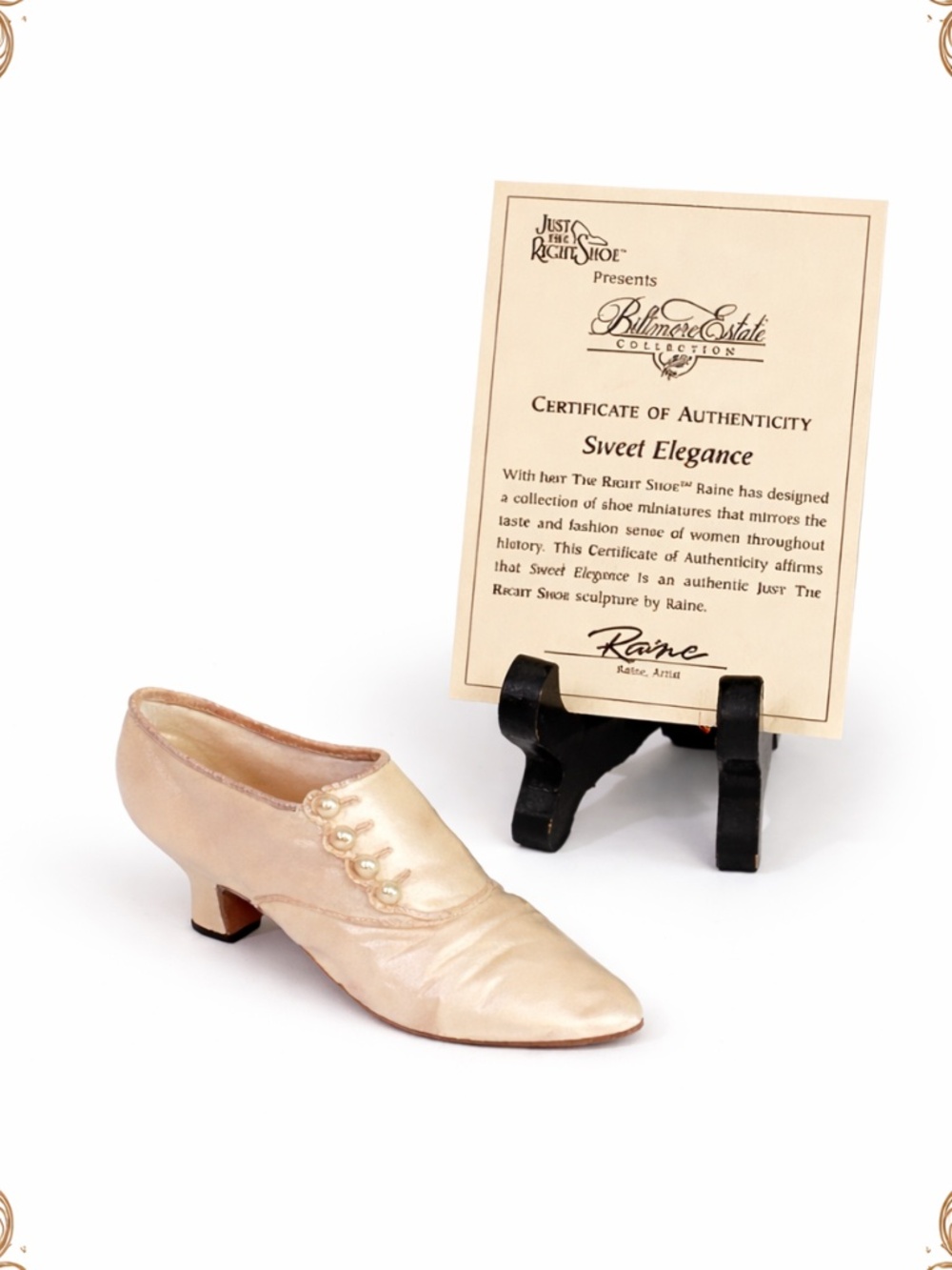 Just the Right Shoe Sculpture “Sweet Elegance” Biltmore Estate Collection W/COA